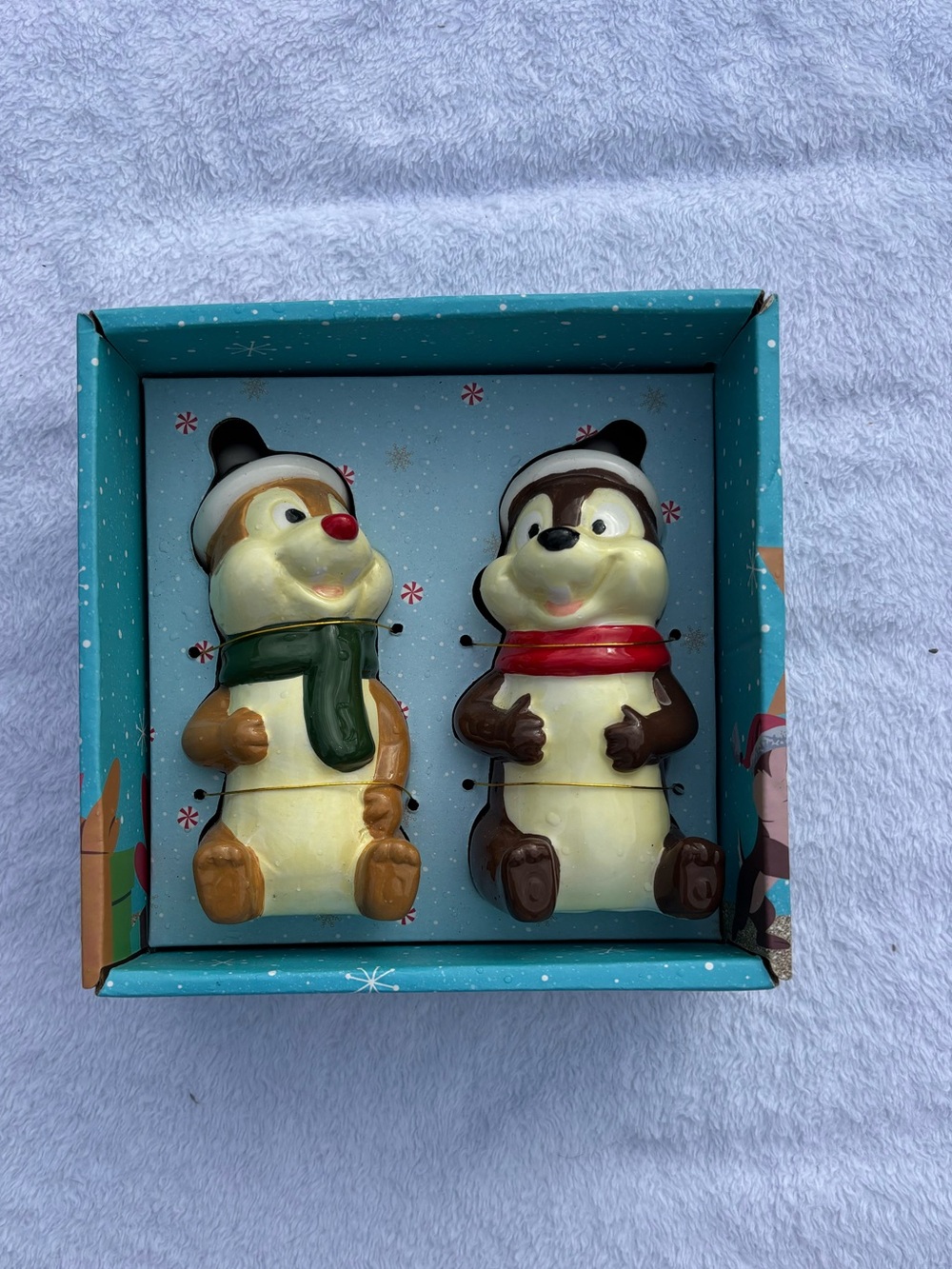 Chip and Dale Salt and Pepper Shakers - Holiday Winter Christmas Themed